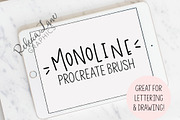 Monoline Lettering Procreate Brush
