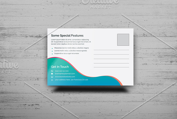 Clean Postcard Template in Postcard Templates - product preview 1