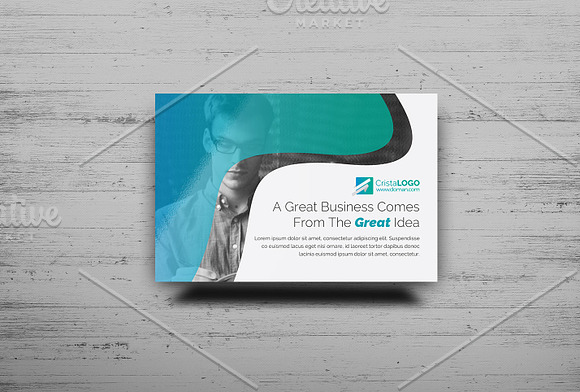 Clean Postcard Template in Postcard Templates - product preview 2