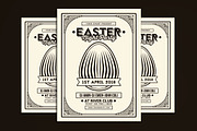 Easter Party Flyer Art Deco Style