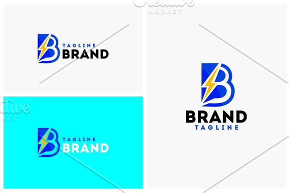 Bolt B Letter  in Logo Templates - product preview 1