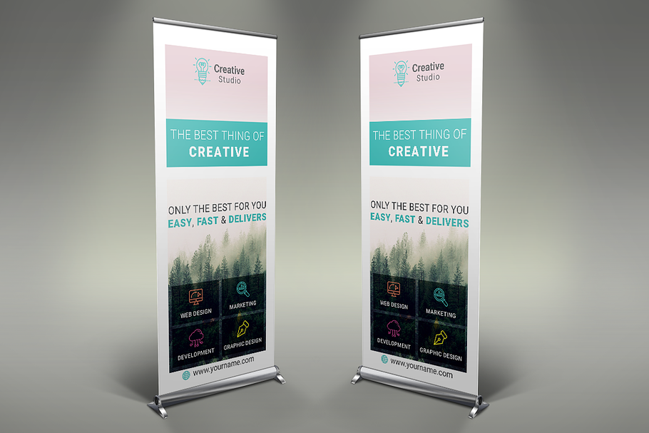 Be Creative Roll Up Banner