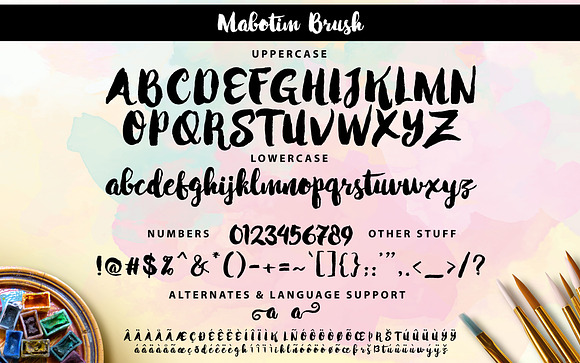 Mabotim Brush in Scrapbooking Fonts - product preview 4