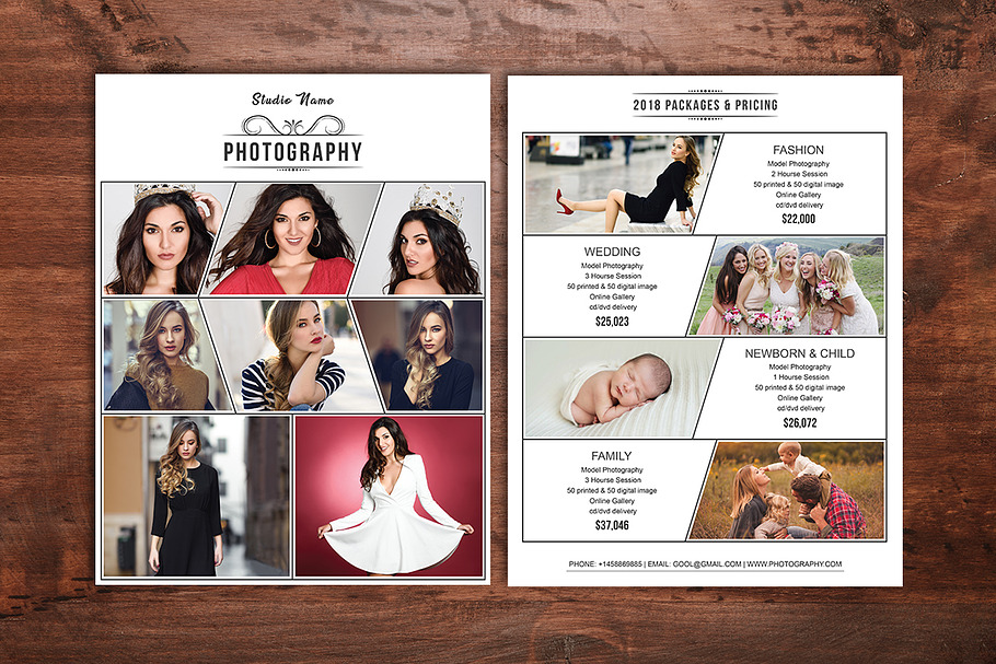 Photography Price List Template in Card Templates - product preview 8