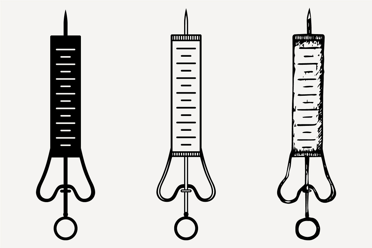 syringe set vector SVG PNG DXF  in Objects - product preview 8