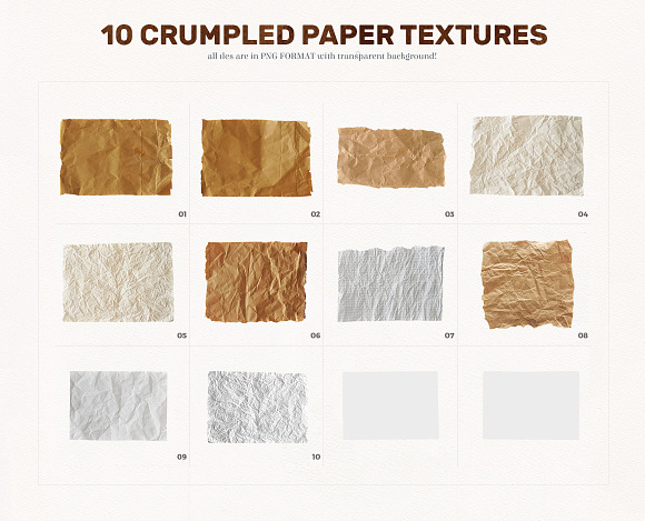 Crumpled Paper Textures in Textures - product preview 3