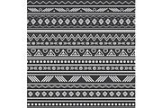 Vector abstract black and white tribal stripes seamless pattern background. Great for fabric, wallpaper, invitations, scrapbooking.