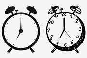 alarm clock set vector SVG PNG DXF 
