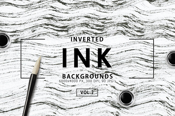 Inverted Black Ink Backgrounds 2 in Textures - product preview 6