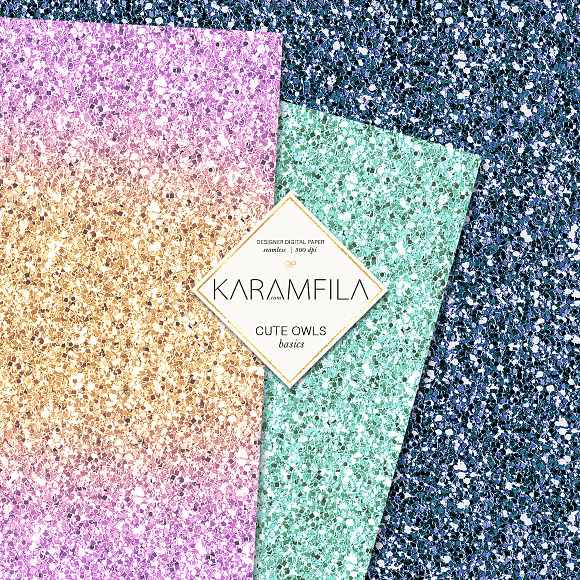 Ombre Glitter Seamless Patterns in Patterns - product preview 1