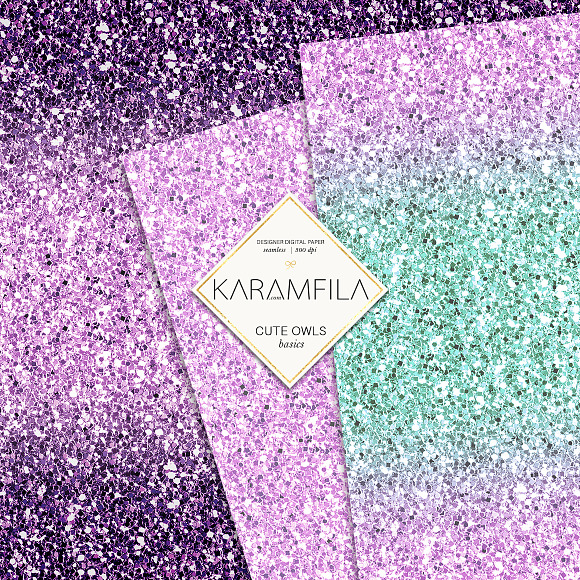 Ombre Glitter Seamless Patterns in Patterns - product preview 2
