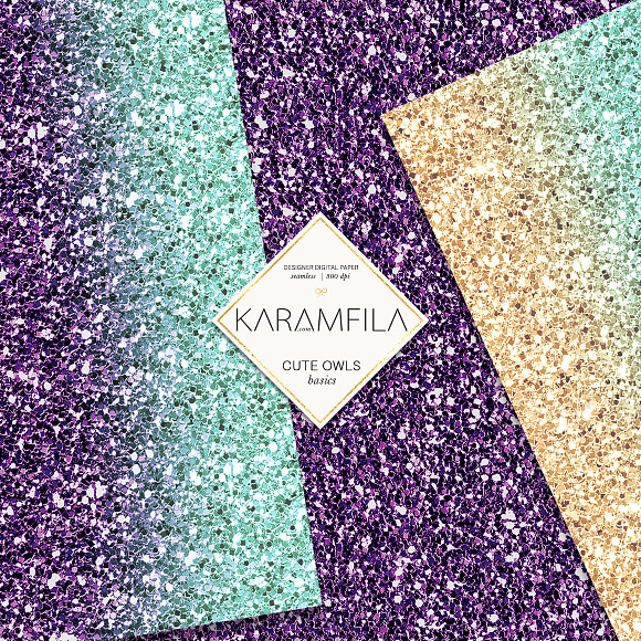 Ombre Glitter Seamless Patterns in Patterns - product preview 4