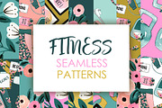 Fitness seamless patterns