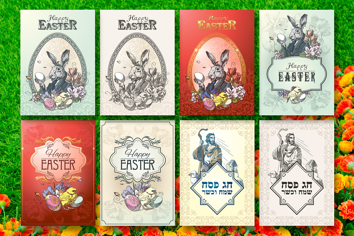 Easter and Passover postcards in Postcard Templates - product preview 8