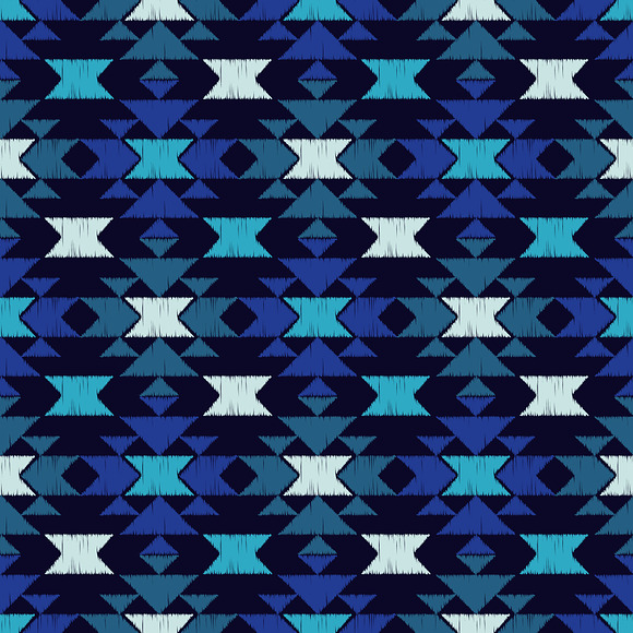 Ethnic boho Blue seamless pattern. in Patterns - product preview 2