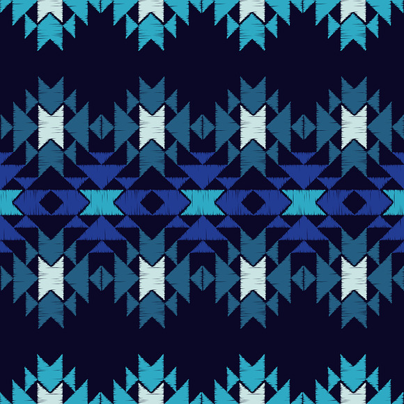 Ethnic boho Blue seamless pattern. in Patterns - product preview 4