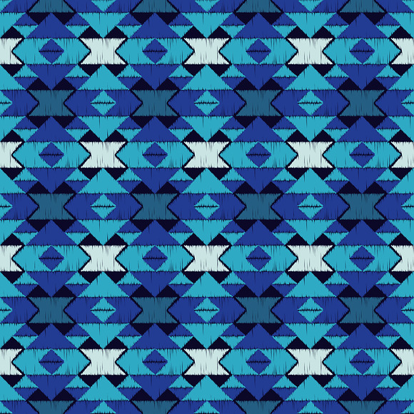 Ethnic boho Blue seamless pattern. in Patterns - product preview 5