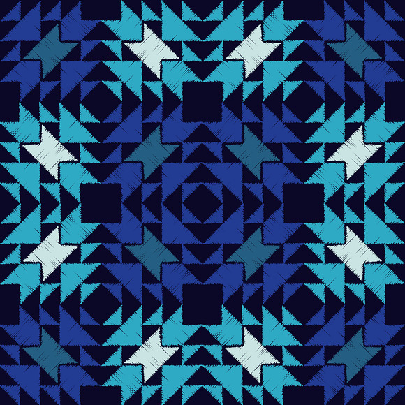 Ethnic boho Blue seamless pattern. in Patterns - product preview 6