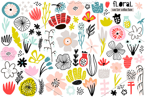 Spring Blooming vector collection in Patterns - product preview 2