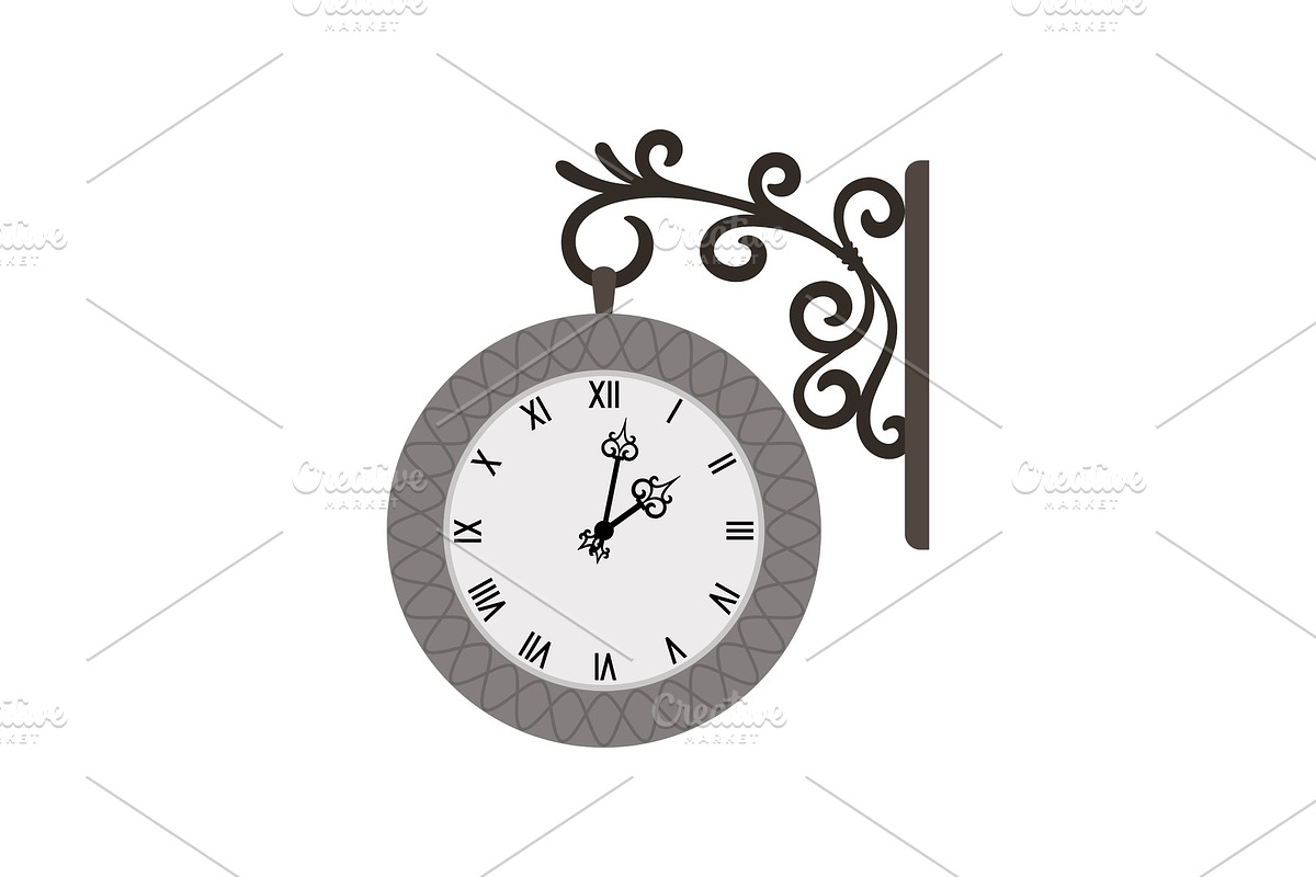 Street vintage wall clock in Objects - product preview 8