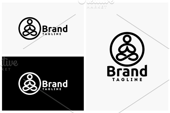 Meditation in Logo Templates - product preview 1