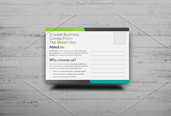 Clean Postcard in Postcard Templates - product preview 2