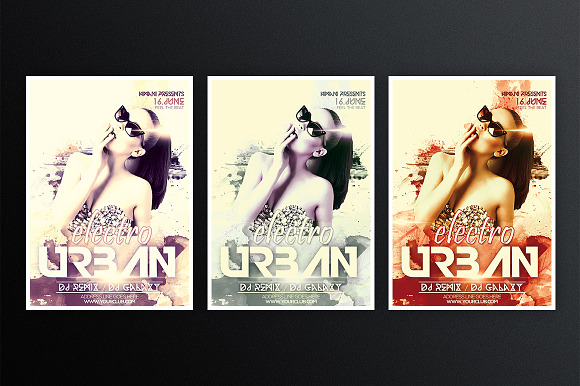 Electro Urban in Flyer Templates - product preview 3