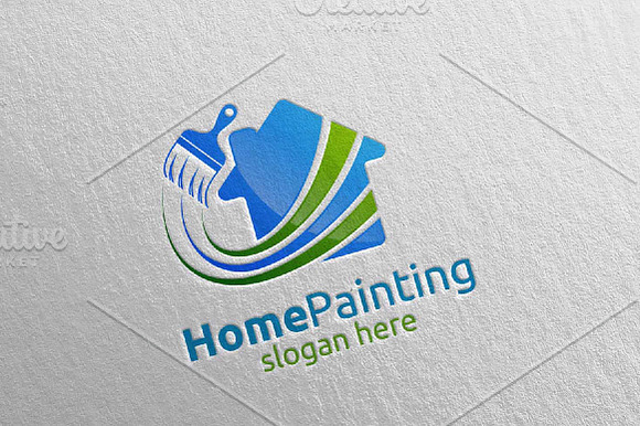 Home Painting Vector Logo Design 18 in Logo Templates - product preview 1