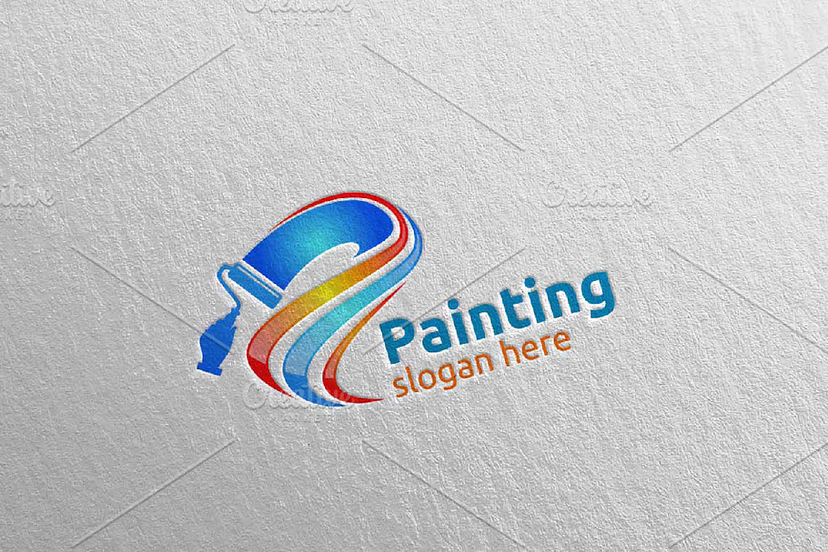 Splash Painting Vector Logo Design
