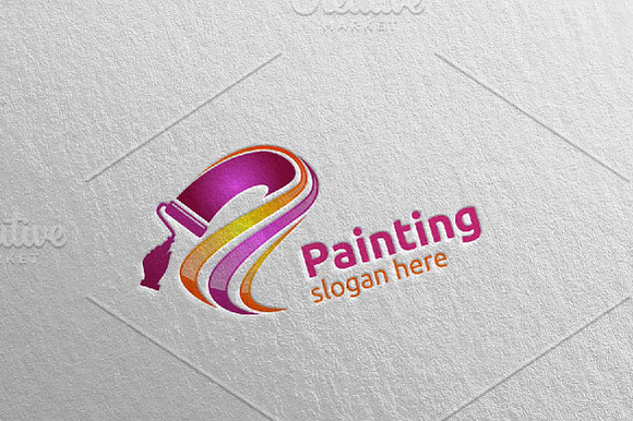 Splash Painting Vector Logo Design in Logo Templates - product preview 2