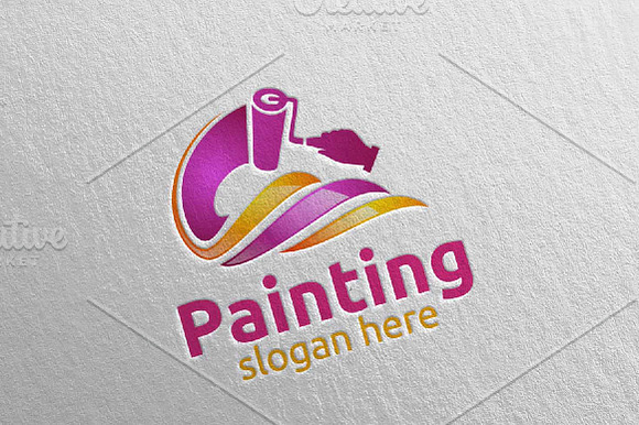 Splash Painting Vector Logo Design in Logo Templates - product preview 2