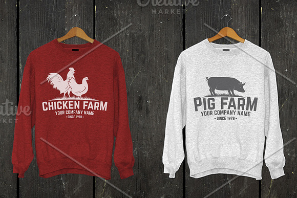 Vintage Farm Badges and Labels in Logo Templates - product preview 3