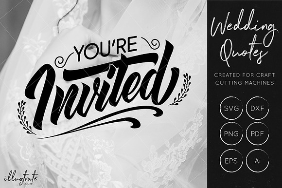 Wedding SVG Cut File Bundle in Illustrations - product preview 2