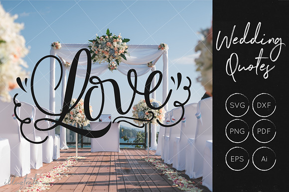 Wedding SVG Cut File Bundle in Illustrations - product preview 5