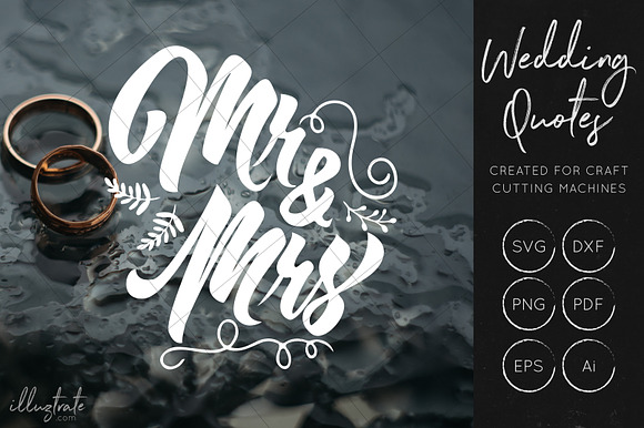 Wedding SVG Cut File Bundle in Illustrations - product preview 8