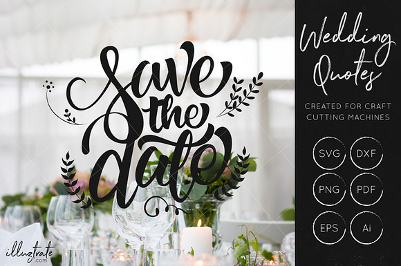 Wedding SVG Cut File Bundle in Illustrations - product preview 9