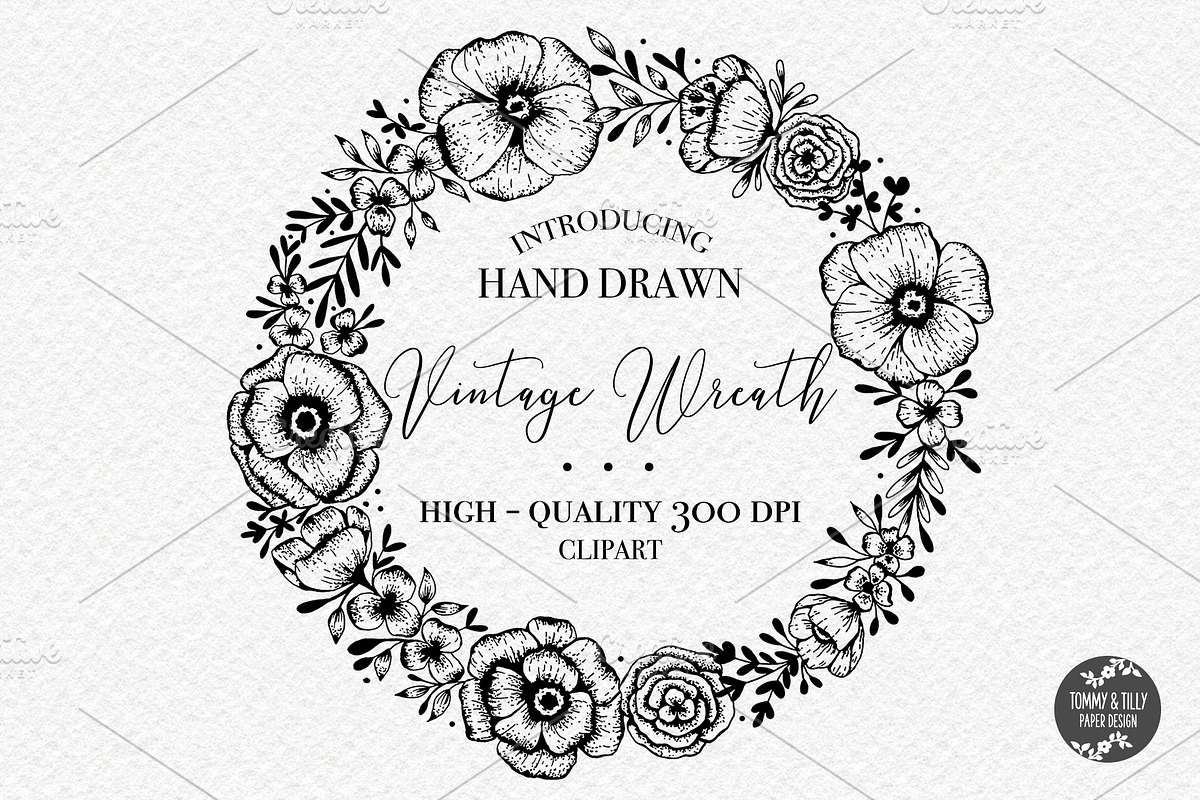 Hand Drawn Wreath - Clipart in Illustrations - product preview 8