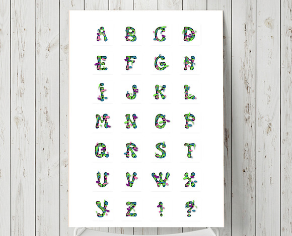 Spring Alphabet in paper cut style in Graphics - product preview 3