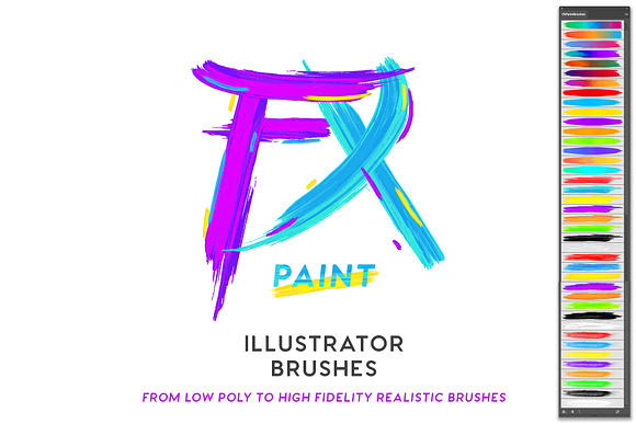 FX PAINT Illustrator Brushes in Add-Ons - product preview 9