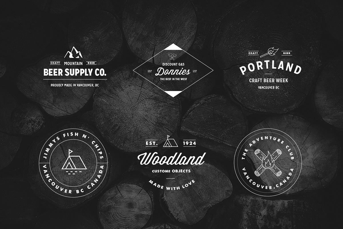 Vintage Logos Set 1  in Logo Templates - product preview 8