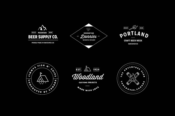 Vintage Logos Set 1  in Logo Templates - product preview 6