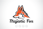 Majestic Orange Fox Logo Template