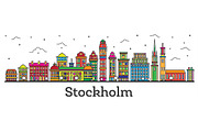Outline Stockholm Sweden City 