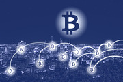 Bitcoin and blockchain concept