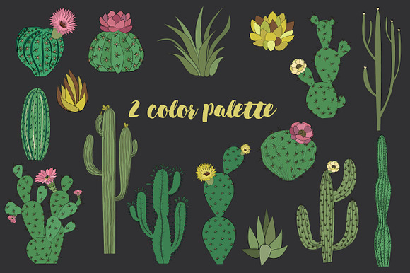 Wild & Free cactus collection in Illustrations - product preview 1