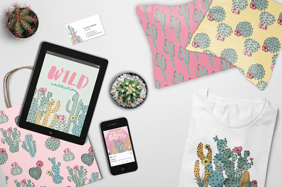Wild & Free cactus collection in Illustrations - product preview 4