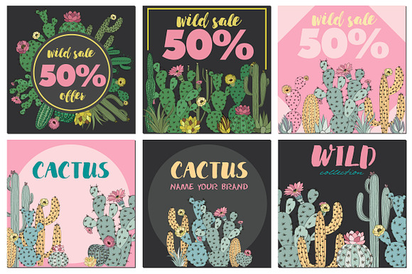 Wild & Free cactus collection in Illustrations - product preview 7