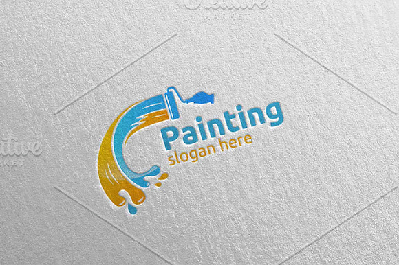 Splash Painting Vector Logo Design in Logo Templates - product preview 1