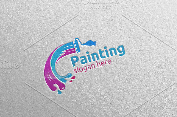 Splash Painting Vector Logo Design in Logo Templates - product preview 3