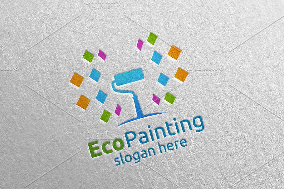 Eco Painting Logo Design in Logo Templates - product preview 8